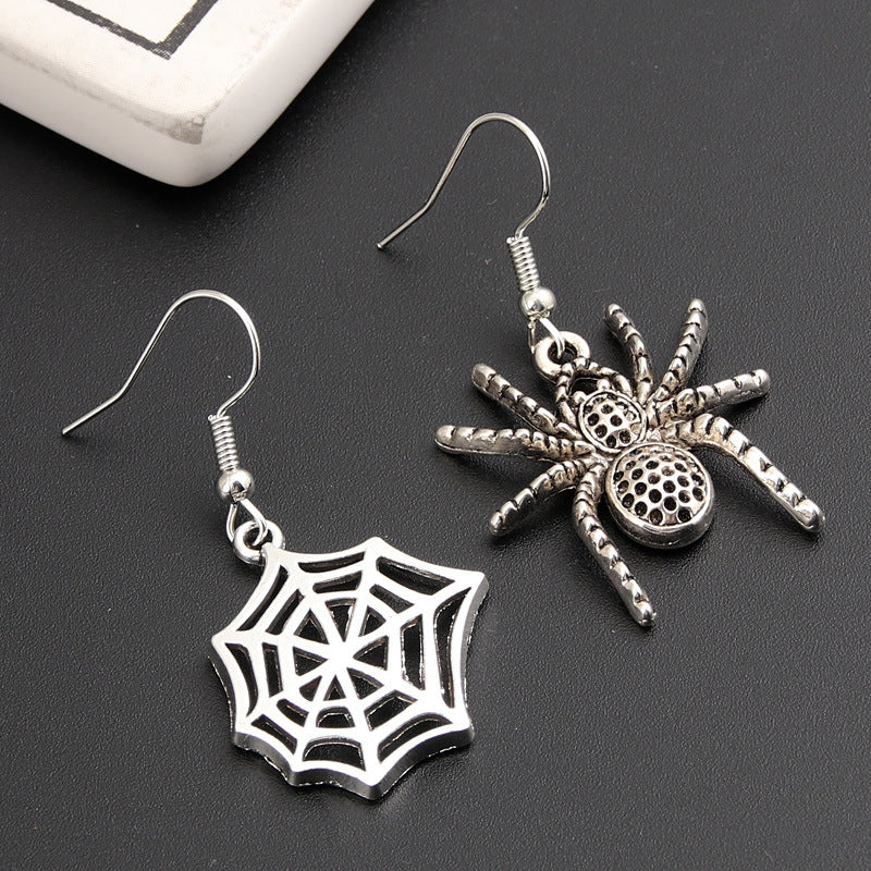 Wholesale Punk Spider Web Pendant Gothic Earrings